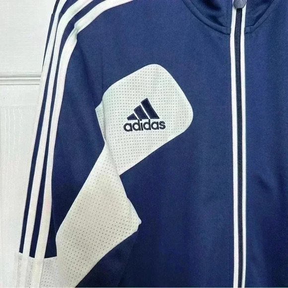 Adidas Condivo Full Zip Training  Jacket Joseph Blue & White Size Large - Picture 10 of 16